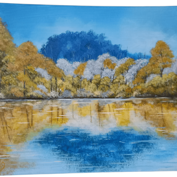 Quadro "As árvores e o seu reflexo"