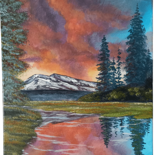 Quadro "Inspirado de uma paisagem do Canadá"