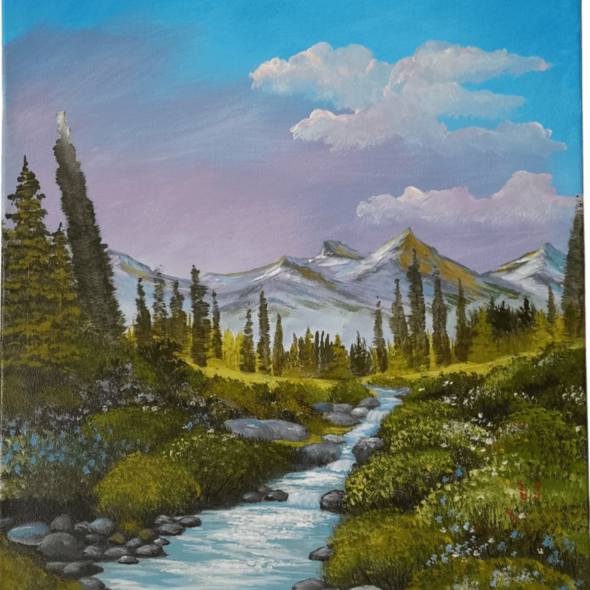 Quadro "Inspirado de uma paisagem montanhosa"