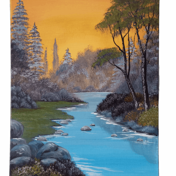 Painting "The Blue River"